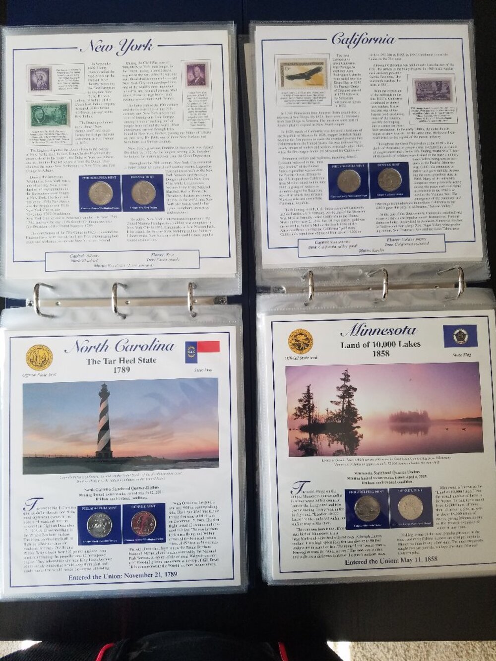 Statehood Quarters Collection - Postal Commerative Society - Coins Proof Stamps